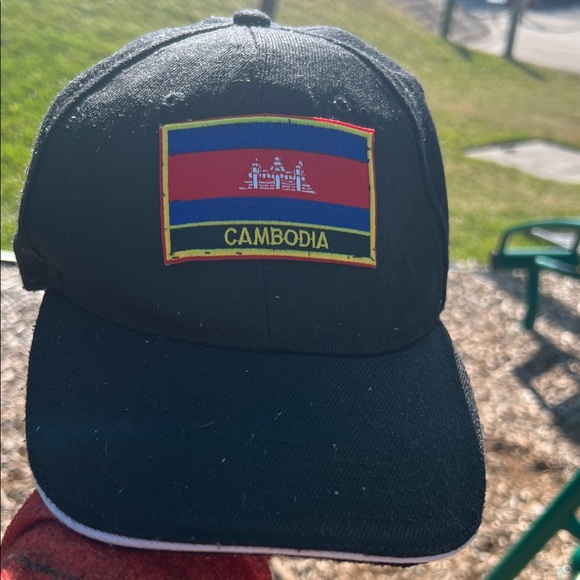 Cambodia F Other - # 0515+ Unisex Black Cambodia Flag Cap